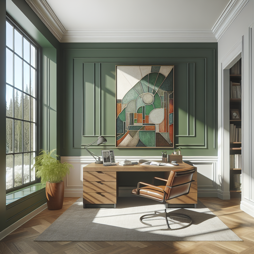 Sherwin-Williams Espalier SW 6734: A Sophisticated Green for Timeless Spaces.