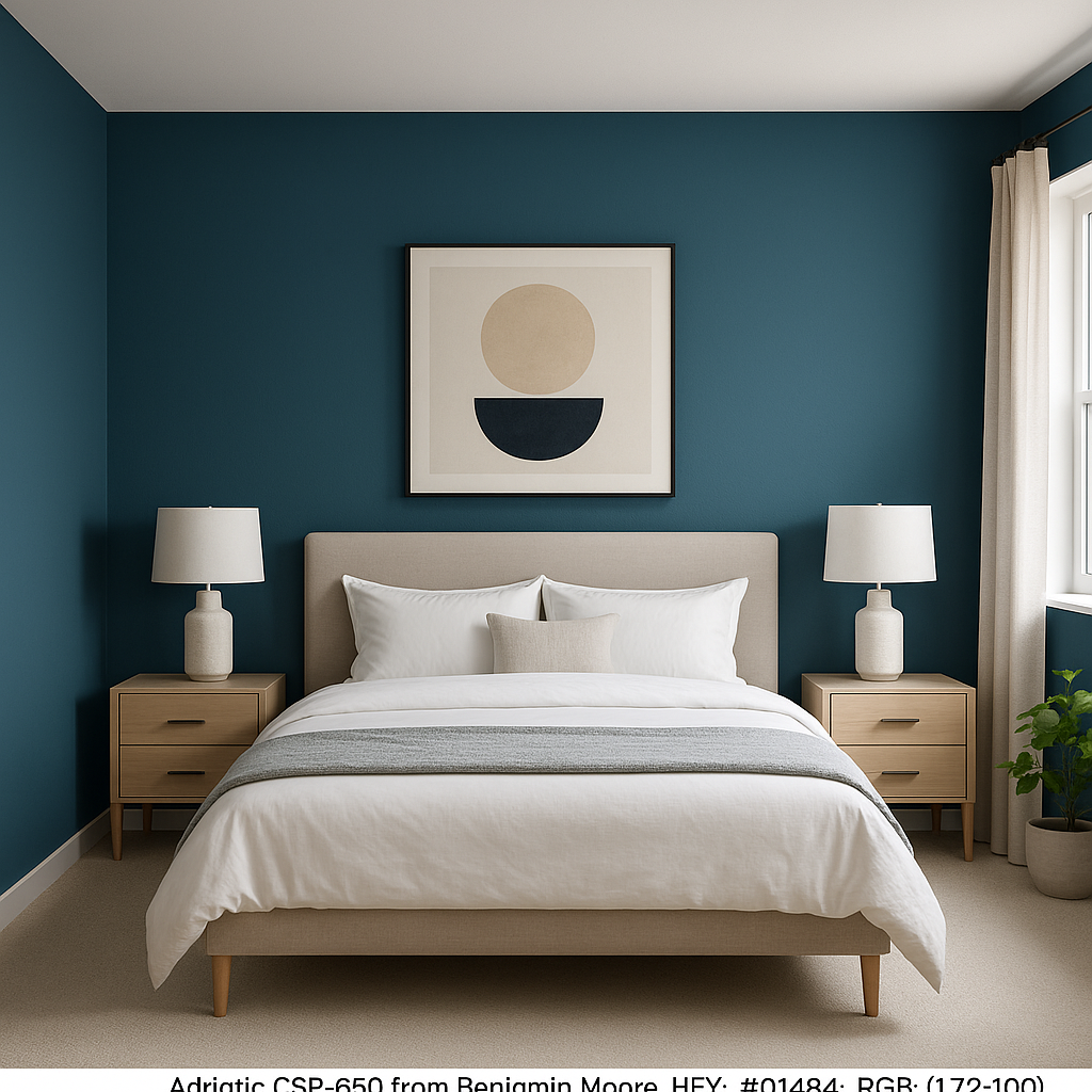 Benjamin Moore Adriatic (CSP-660): A Sophisticated Coastal Hue.