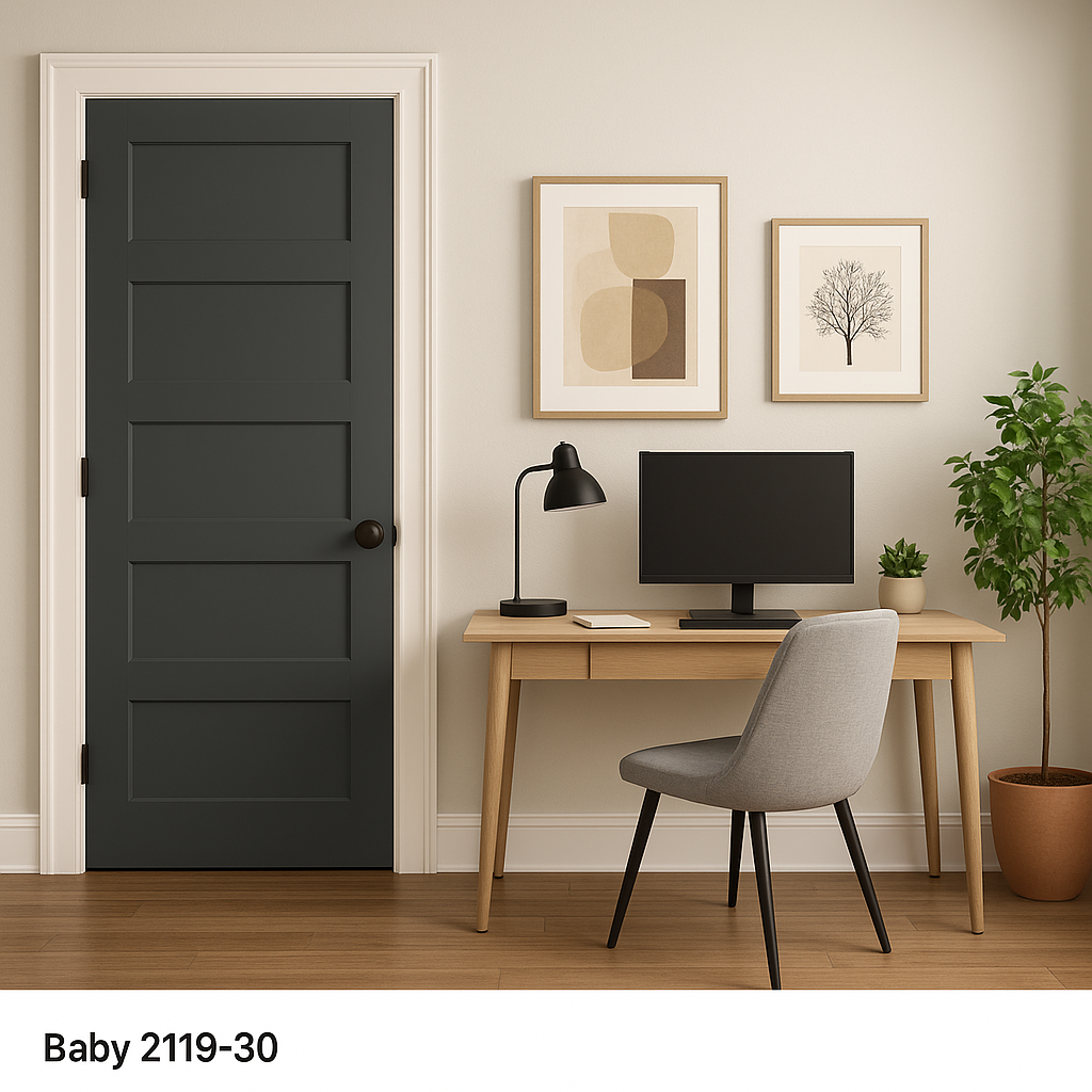 Benjamin Moore Baby (2119-30): A Bold and Sultry Statement.