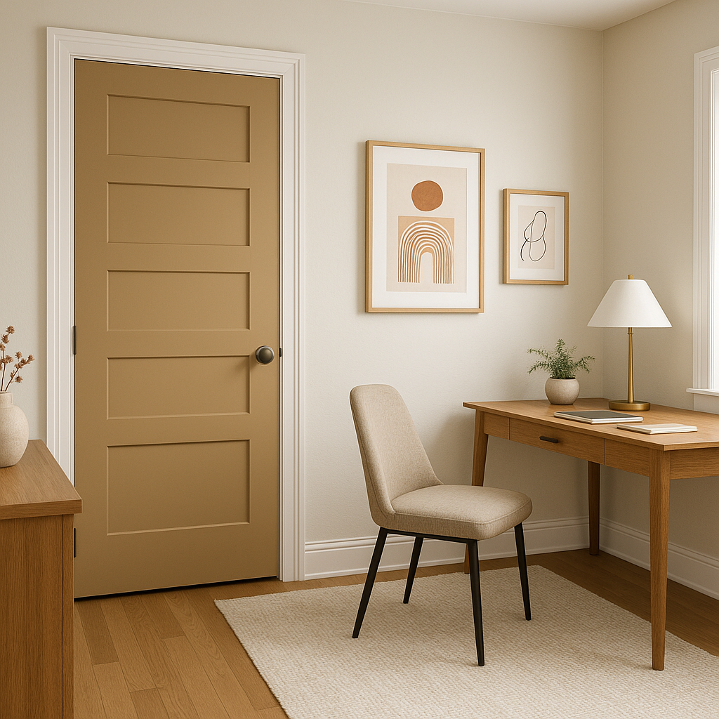 Benjamin Moore Baked (1062): A Warm and Inviting Neutral.