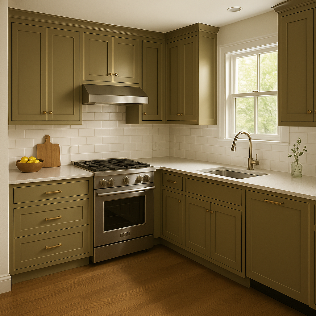 Benjamin Moore Bittergreen (CSP-990): A Timeless Green for Versatile Spaces.
