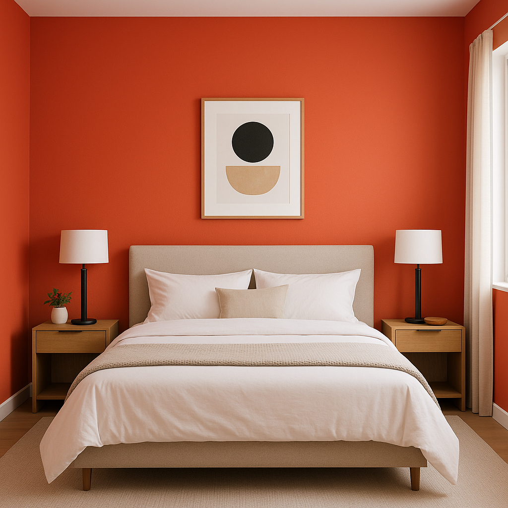 Benjamin Moore Blazing (2011-20): A Bold and Energizing Hue for Dynamic Spaces.
