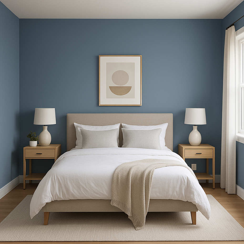 Benjamin Moore Blue (CC-800): A Timeless Hue for Elegant Interiors.