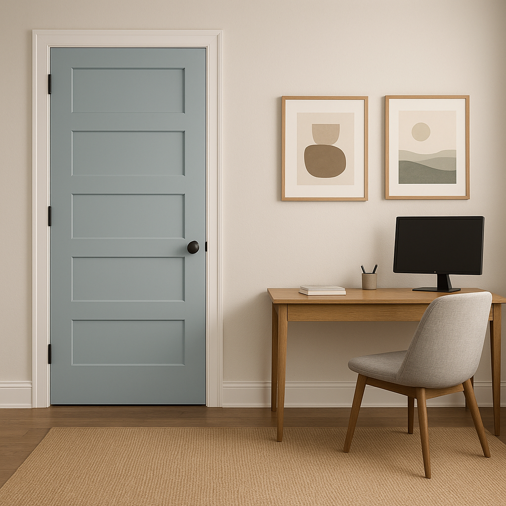 Benjamin Moore Brittany (1633) – A Sophisticated Mid-Tone Gray with Warm Undertones.