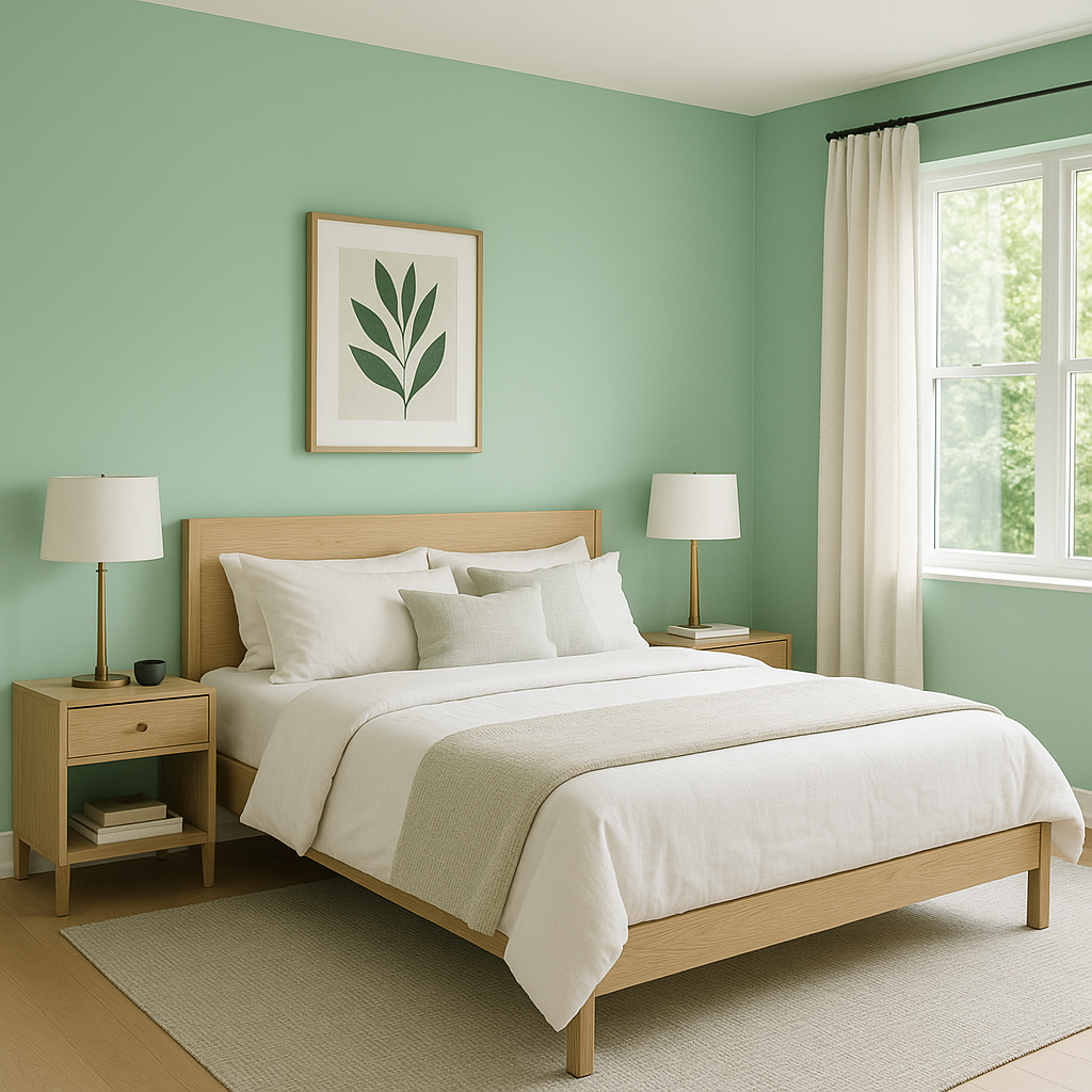 Benjamin Moore Bud (2033-50): A Fresh, Lively Green for Versatile Spaces.