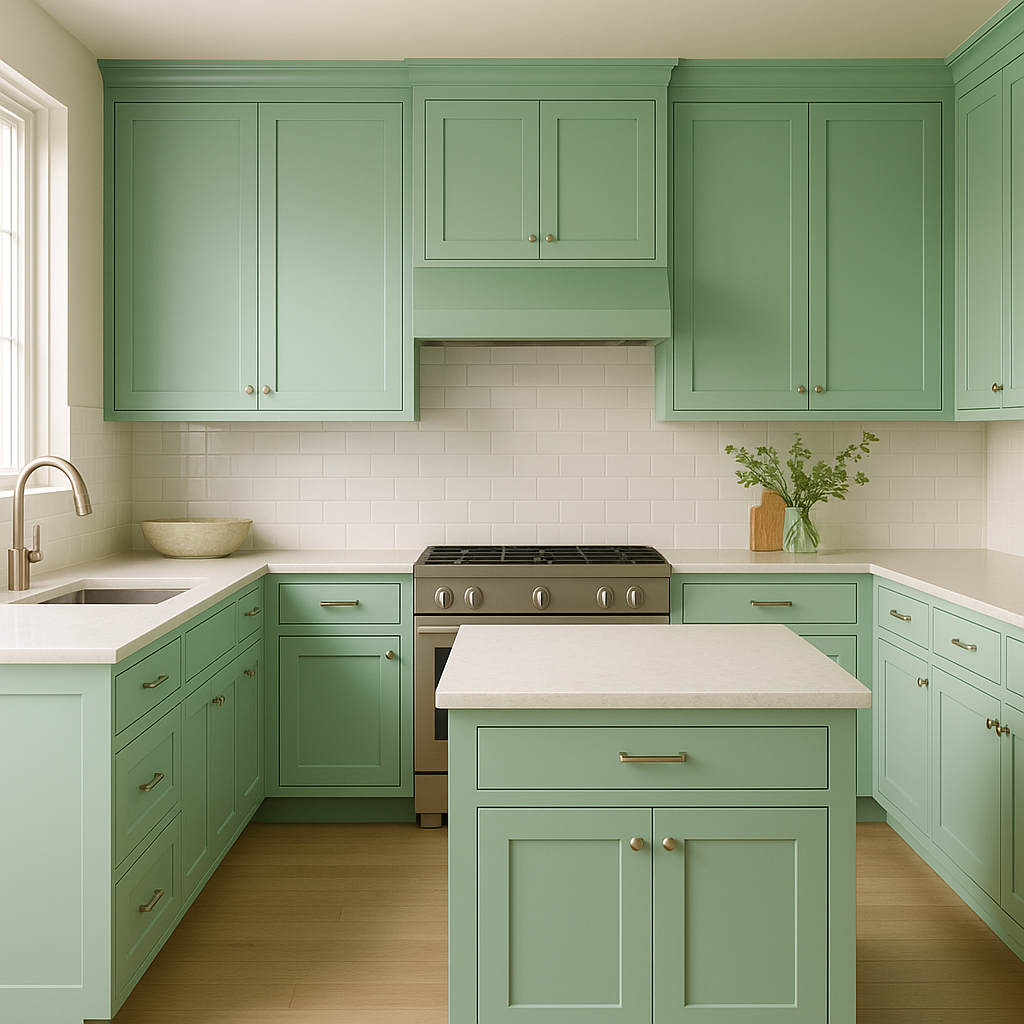 Benjamin Moore Celadon 590: A Tranquil, Versatile Hue for Timeless Interiors.
