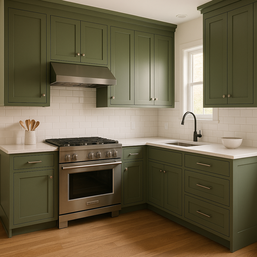 Benjamin Moore Chimichurri (CSP-810): A Versatile Earthy Green for Timeless Spaces.
