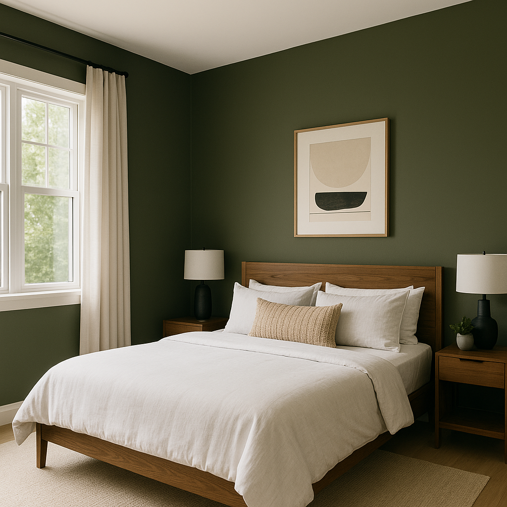 Benjamin Moore Chimichurri (CSP-810): A Versatile Earthy Green for Timeless Spaces.
