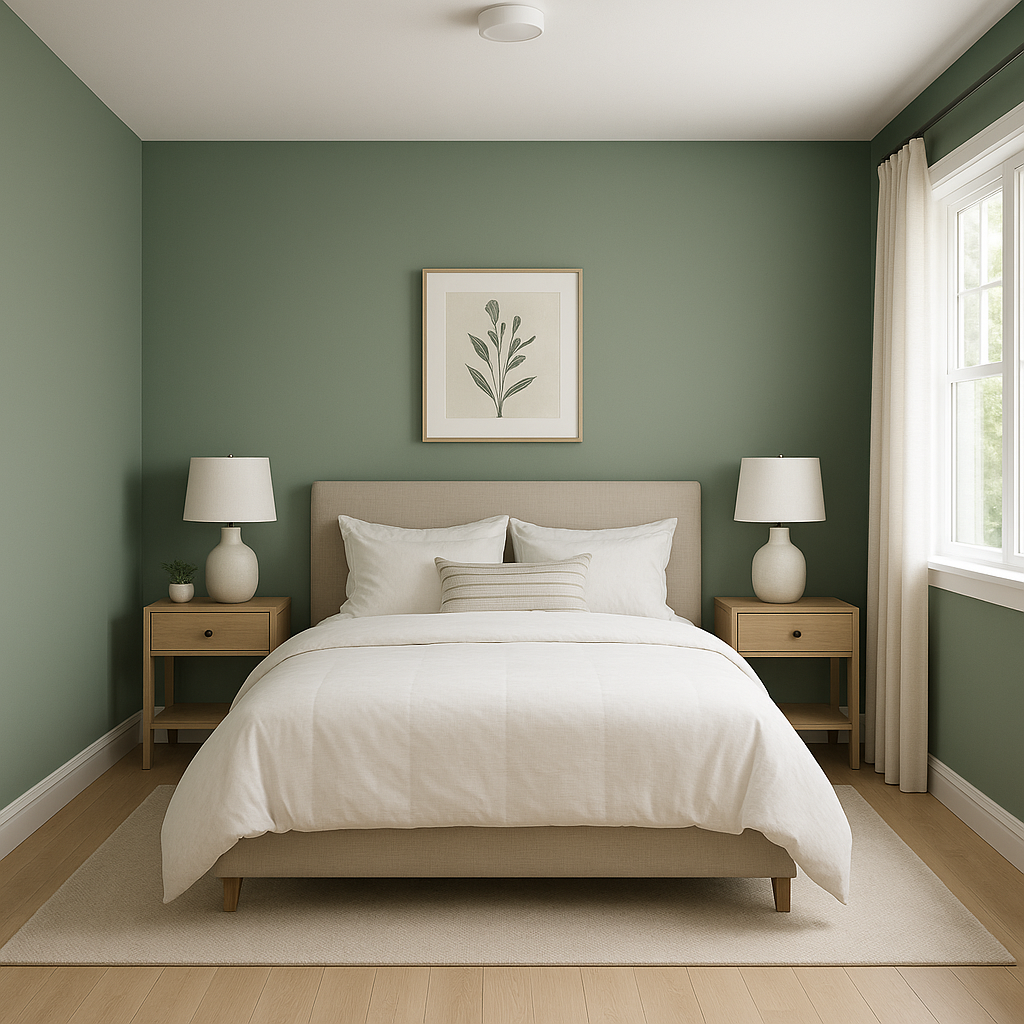Benjamin Moore Clearspring (HC-128): A Timeless Earthy Green for Every Space.