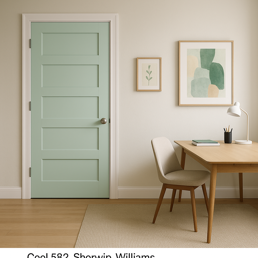 Benjamin Moore Cool (582): A Fresh and Tranquil Hue for Contemporary Spaces.