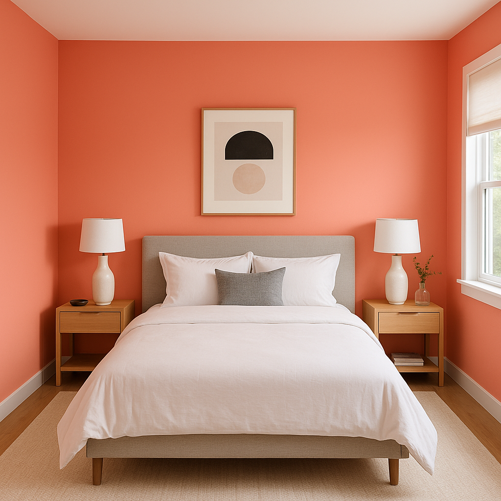Benjamin Moore Coral (2010-40): A Vibrant, Energizing Hue for Bold Interiors.