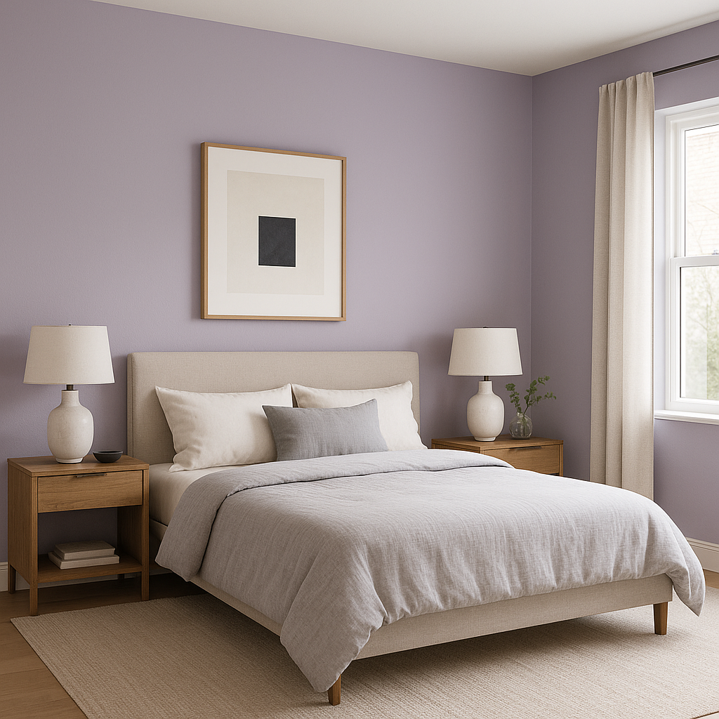 Benjamin Moore Crocus (1404): A Sophisticated Lavender Hue for Elevated Interiors.