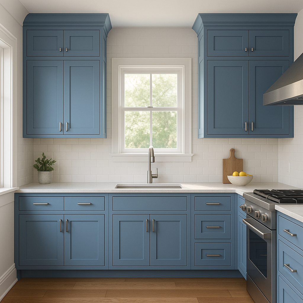 Benjamin Moore Denim (838): A Timeless Mid-Tone Blue for Sophisticated Spaces.