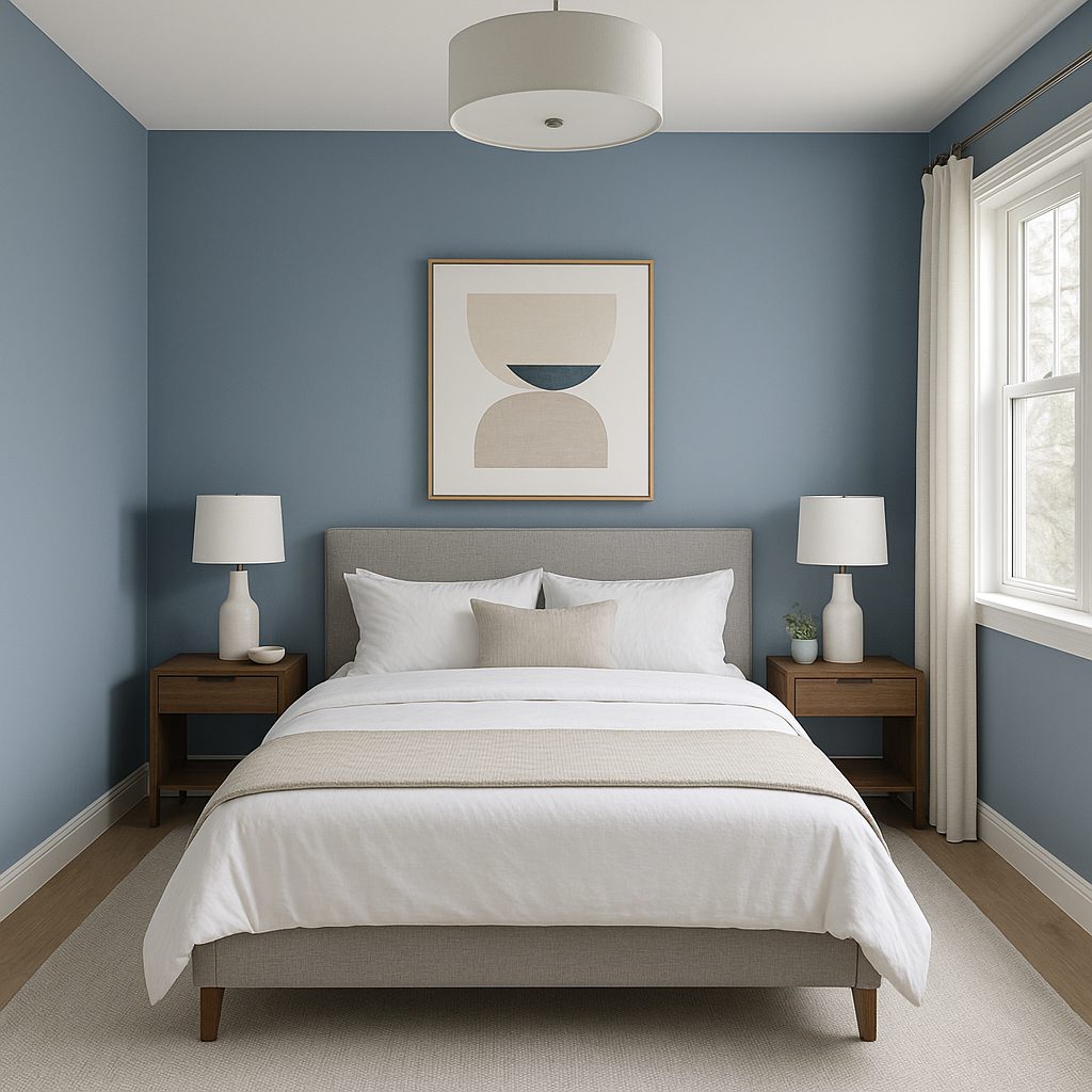 Benjamin Moore Denim (838): A Timeless Mid-Tone Blue for Sophisticated Spaces.