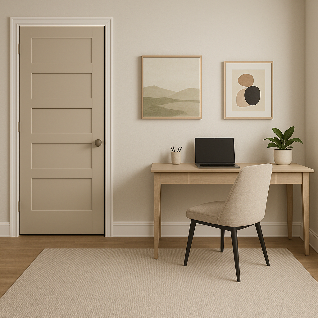 Benjamin Moore Desert (1004): A Warm, Earthy Neutral.