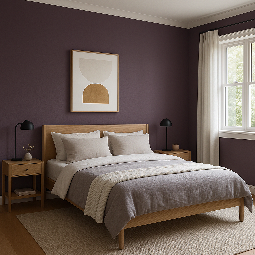 Benjamin Moore Eggplant (1379): A Rich, Sophisticated Hue for Bold Interiors.