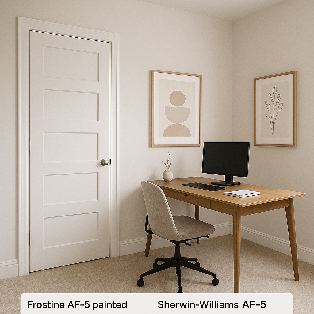 Benjamin Moore Frostine (AF-5): A Sophisticated and Versatile Neutral.