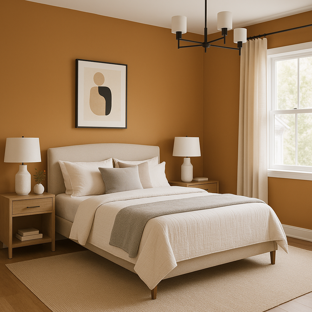 Benjamin Moore Gingersnaps (1063): A Warm and Rich Paint Color for Cozy Interiors.