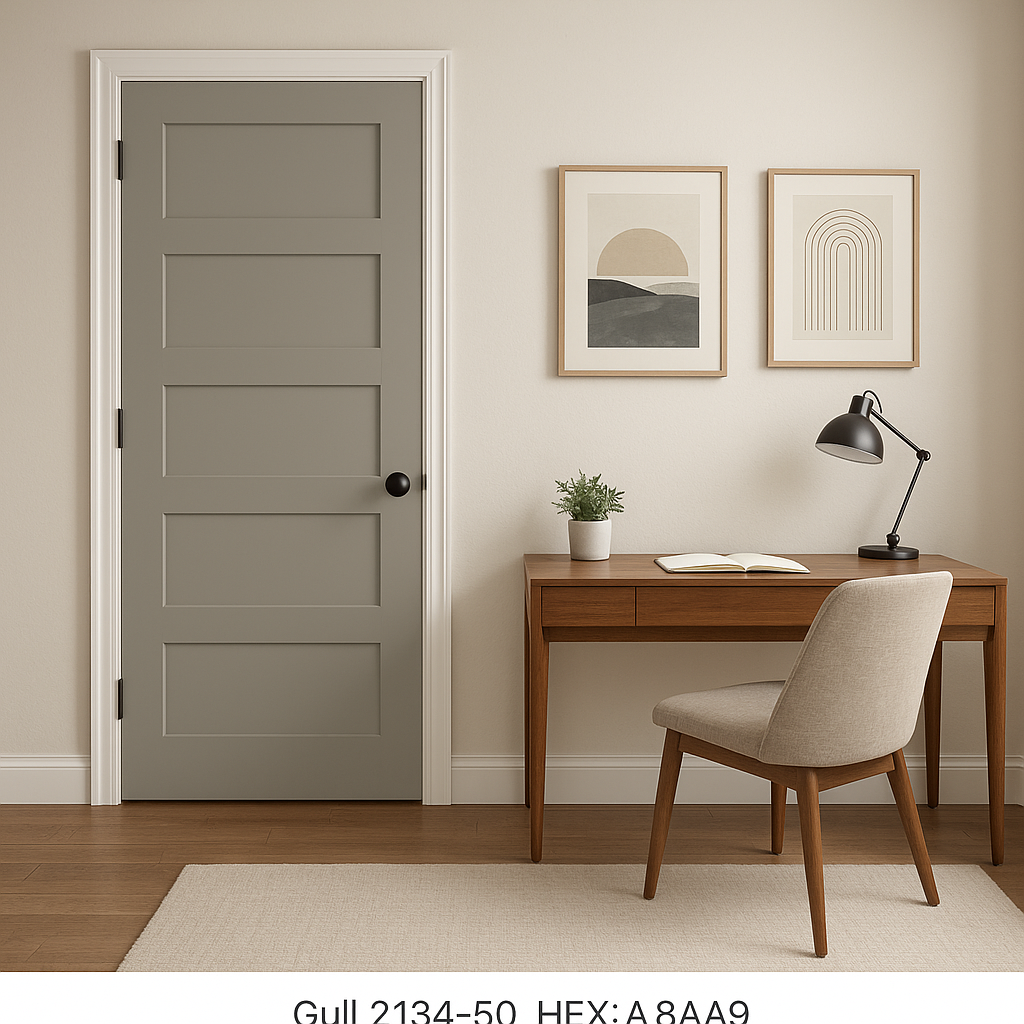 Benjamin Moore Gull 2134-50: A Versatile Neutral with Subtle Elegance.