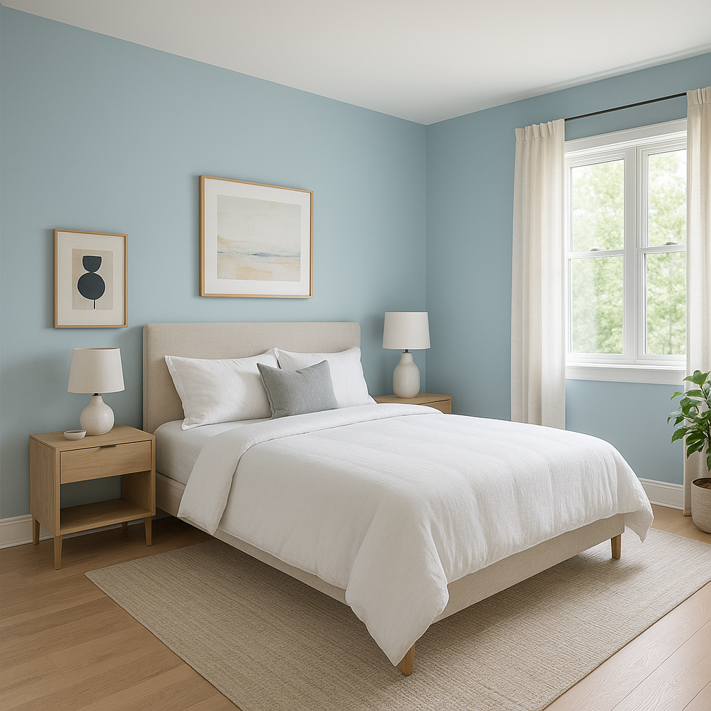 Benjamin Moore H2O (CC-878): A Refreshing, Tranquil Blue.