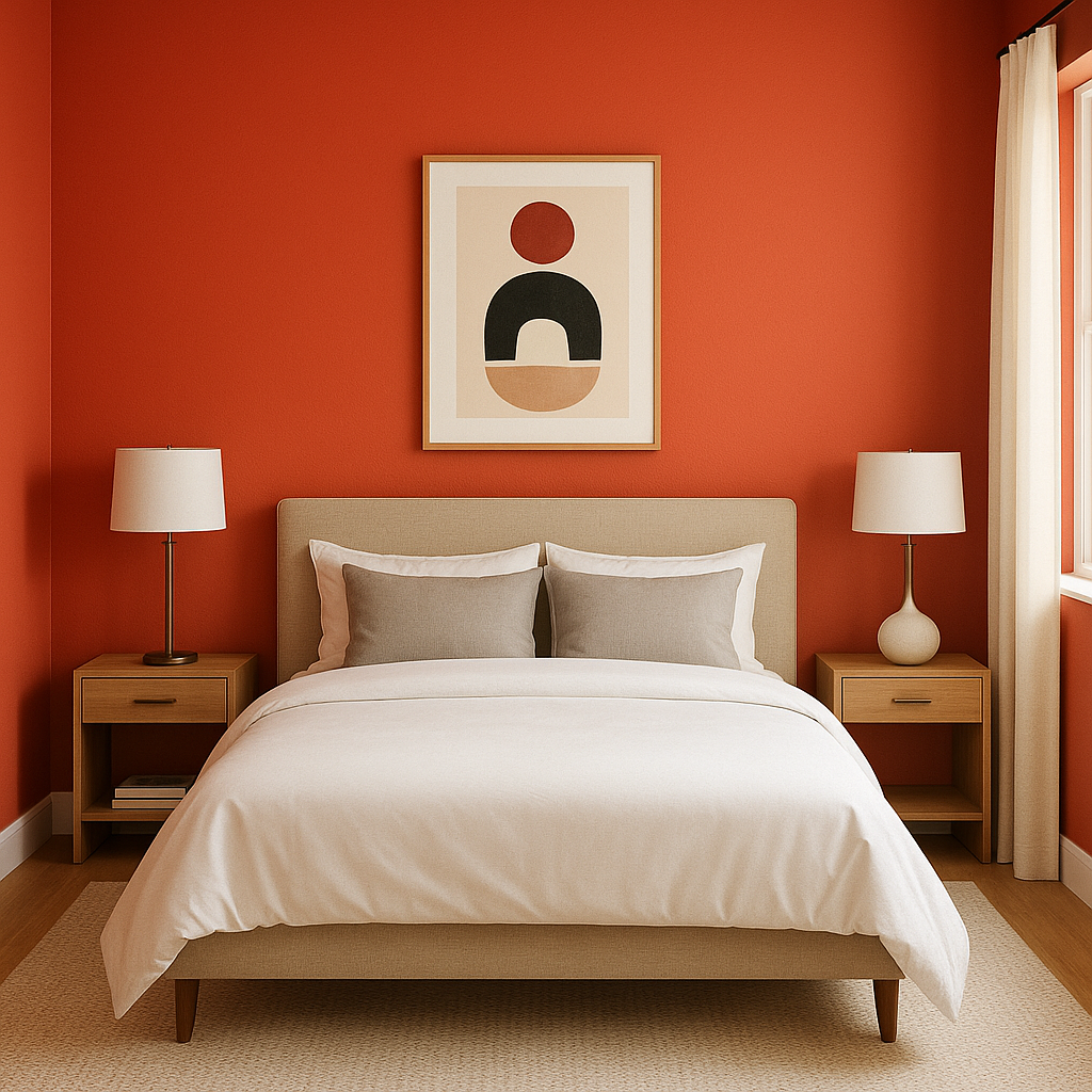 Benjamin Moore Habanero (1306): A Bold and Fiery Hue for Dramatic Interiors.