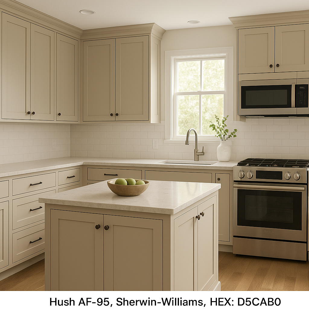Benjamin Moore Hush (AF-95): A Serene Neutral for Timeless Interiors.