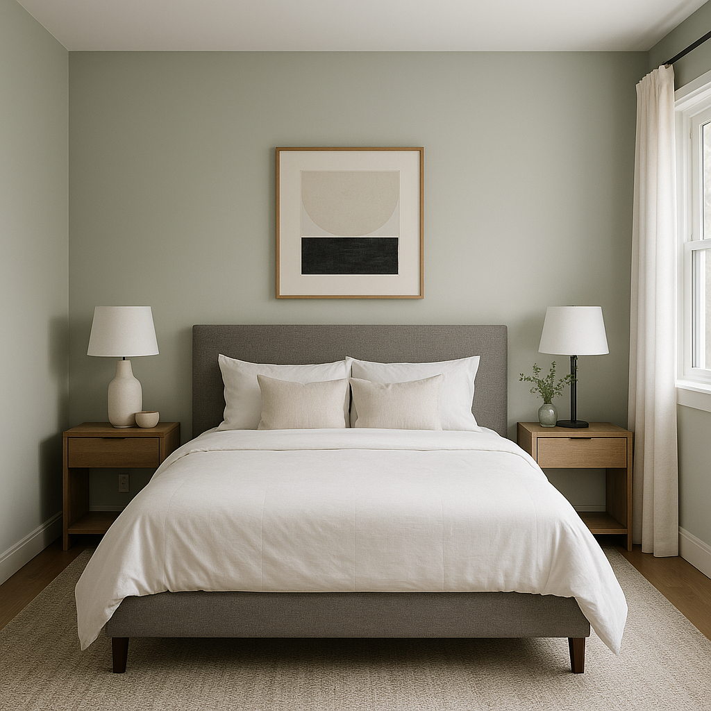Benjamin Moore Iced (1578): A Cool and Sophisticated Neutral.
