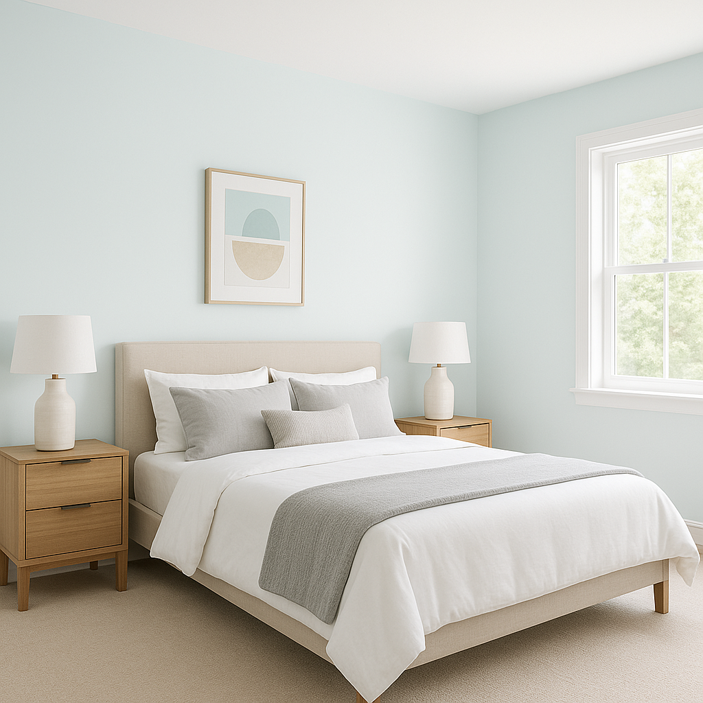 Benjamin Moore Icing (2049-70): A Soft, Refreshing Blue for Serene Interiors.