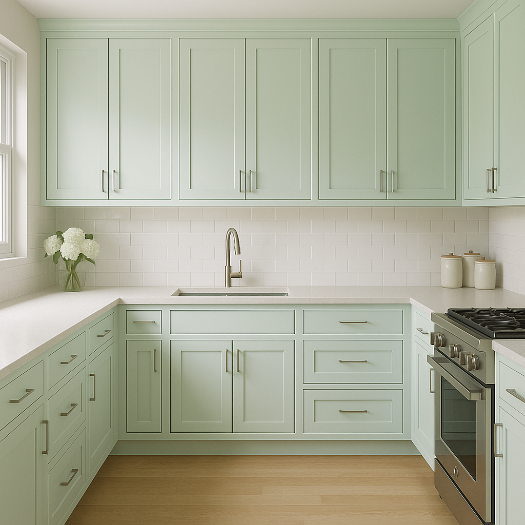 Benjamin Moore Irish (2041-70): A Serene Blend of Soft Green Elegance.