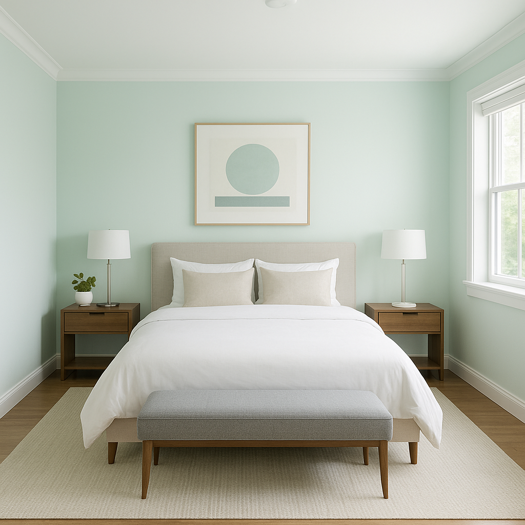Benjamin Moore Irish (2041-70): A Serene Blend of Soft Green Elegance.