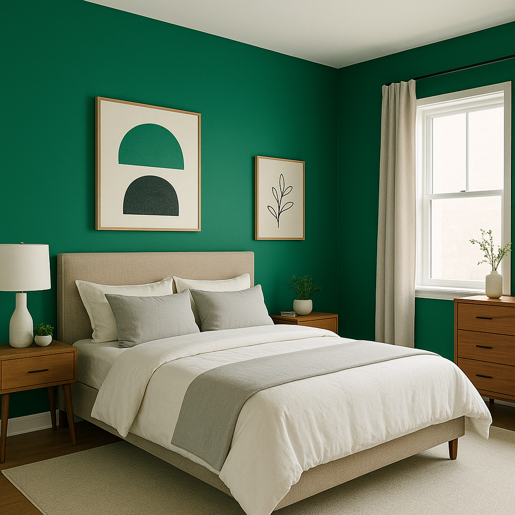 Benjamin Moore Kelly Green (2037-30): A Vibrant and Energizing Hue for Bold Interiors.