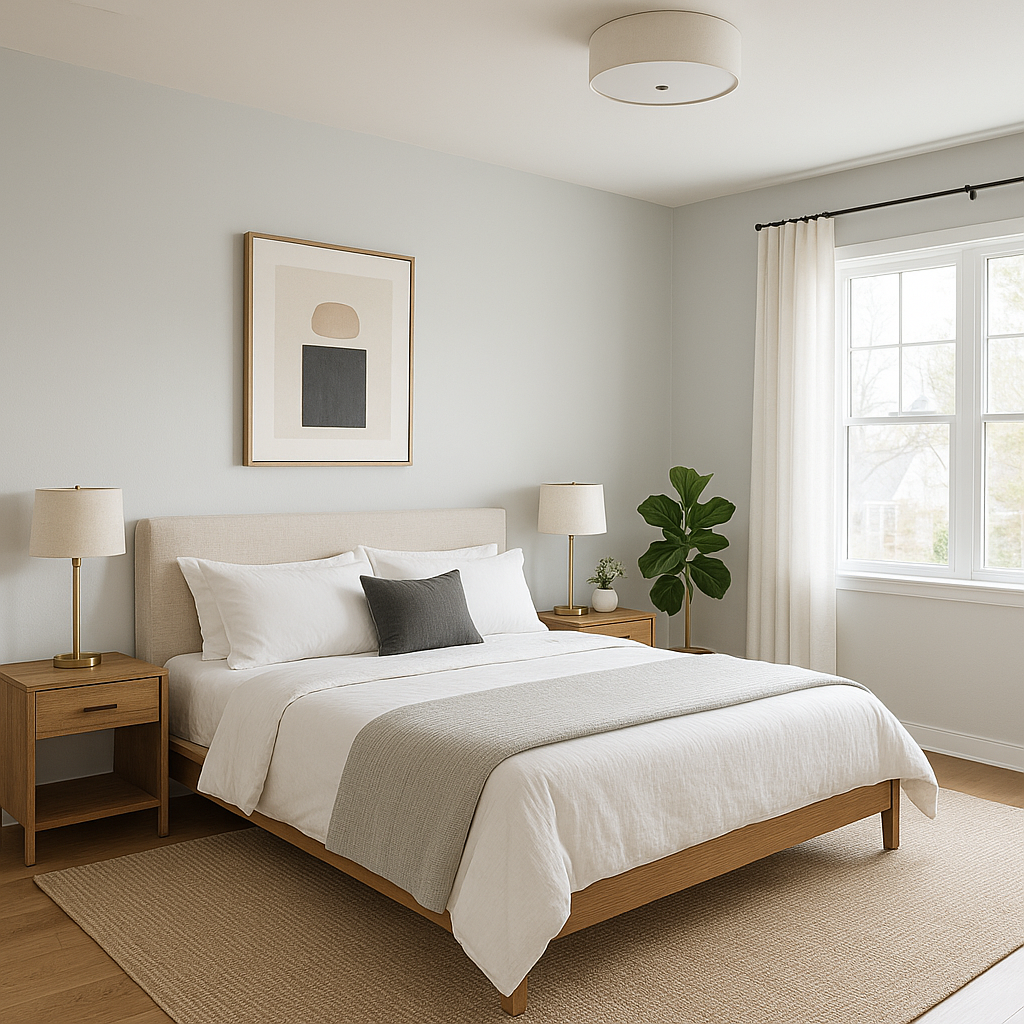 Benjamin Moore Lookout (1646): A Timeless Medium Gray with Subtle Elegance.