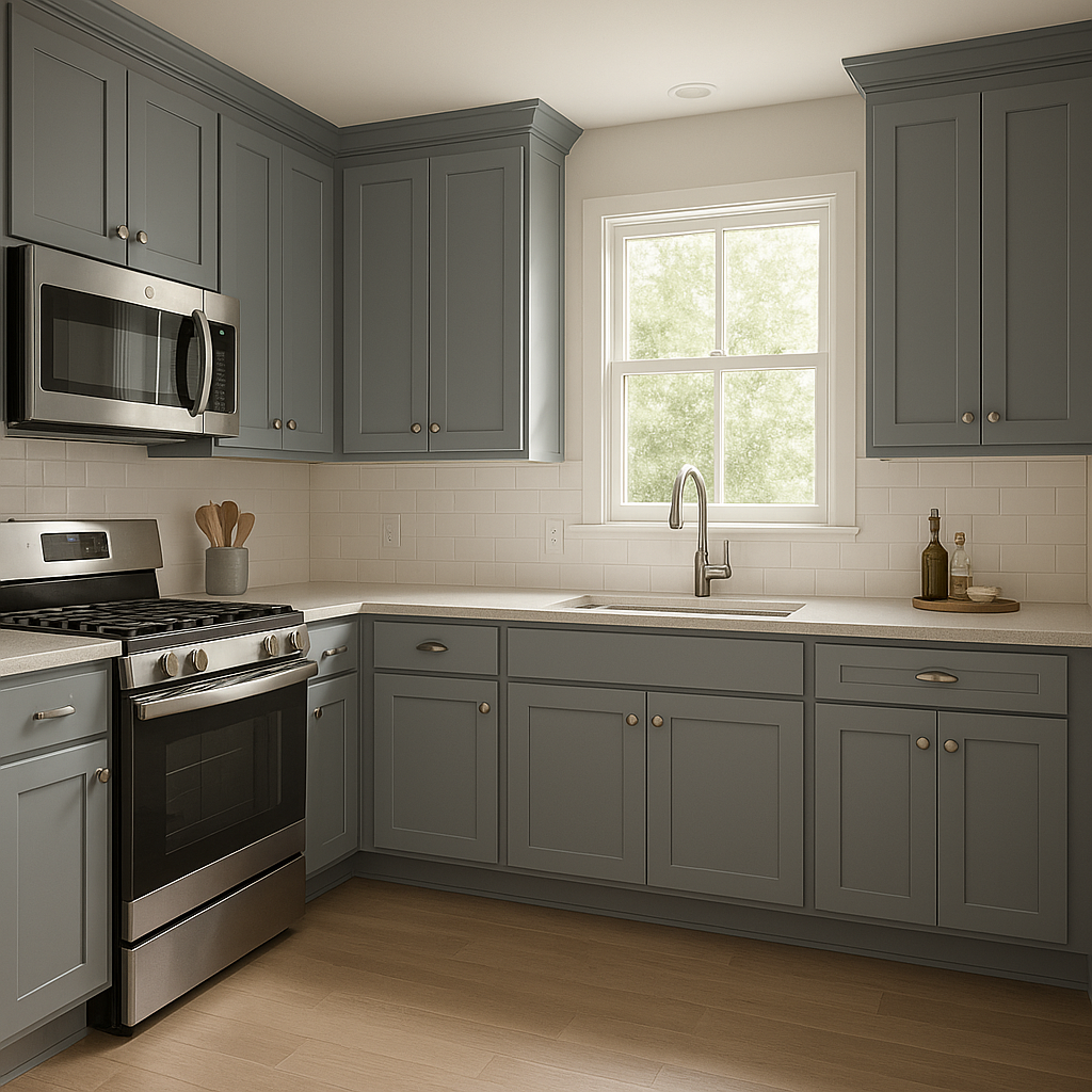 Benjamin Moore Manor (1627): A Sophisticated Gray for Timeless Elegance.