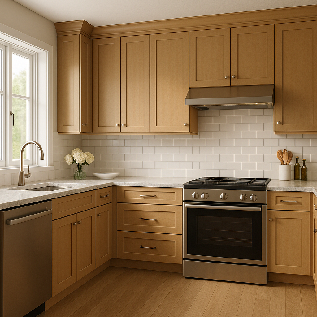Benjamin Moore Maple (1057): A Warm, Timeless Neutral.