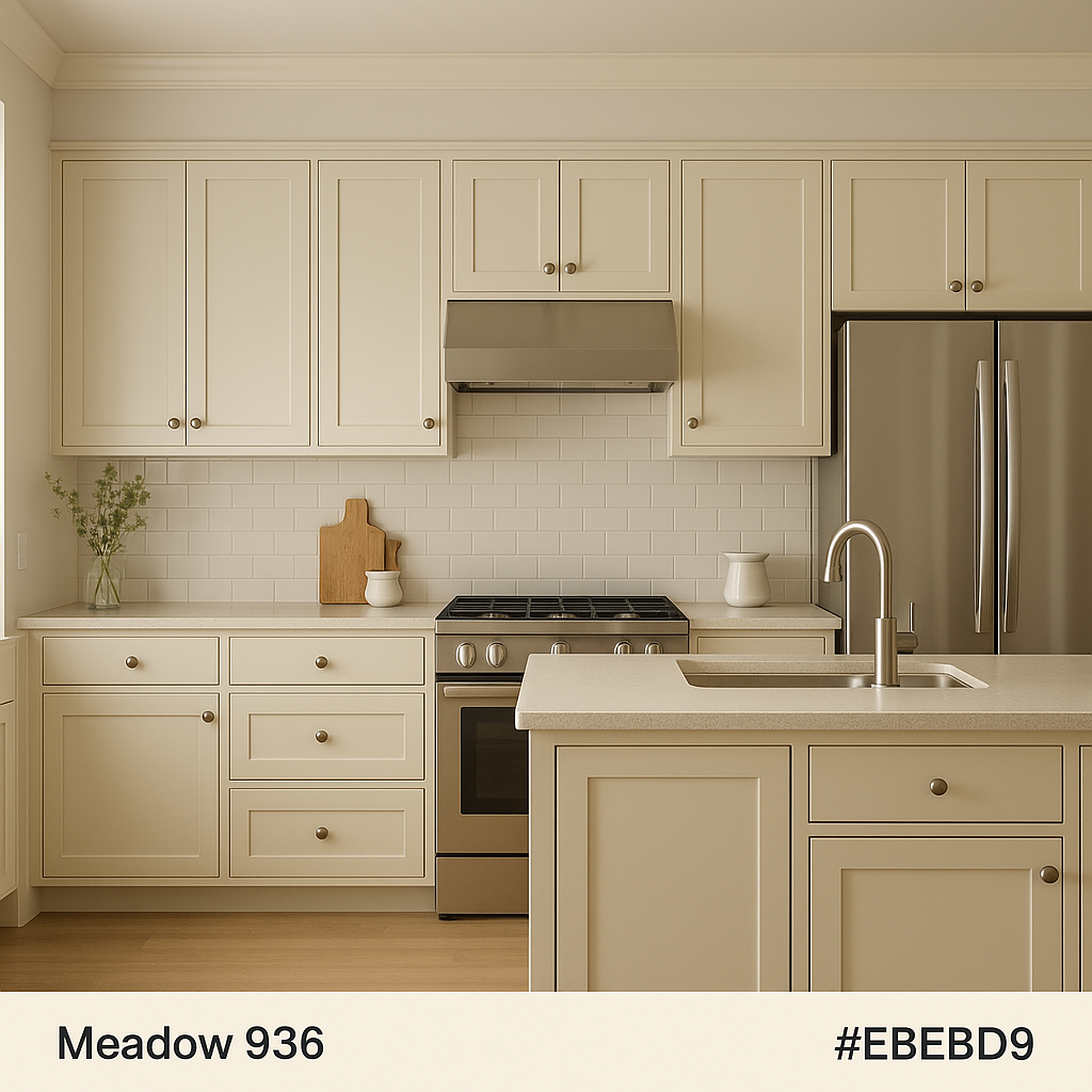 Benjamin Moore Meadow 936: A Serene and Versatile Green Hue.
