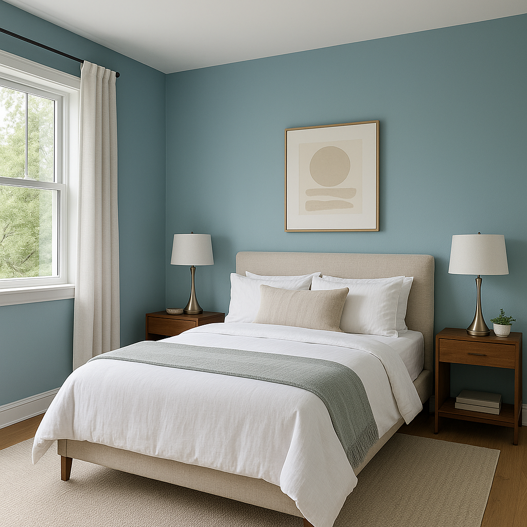 Benjamin Moore Mediterranean (1662): A Timeless, Tranquil Blue-Green Hue.