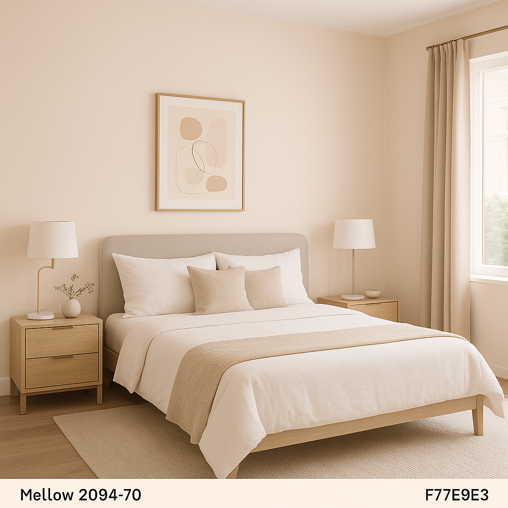 Benjamin Moore Mellow (2094-70): A Soft, Sunlit Hue for Effortless Elegance.
