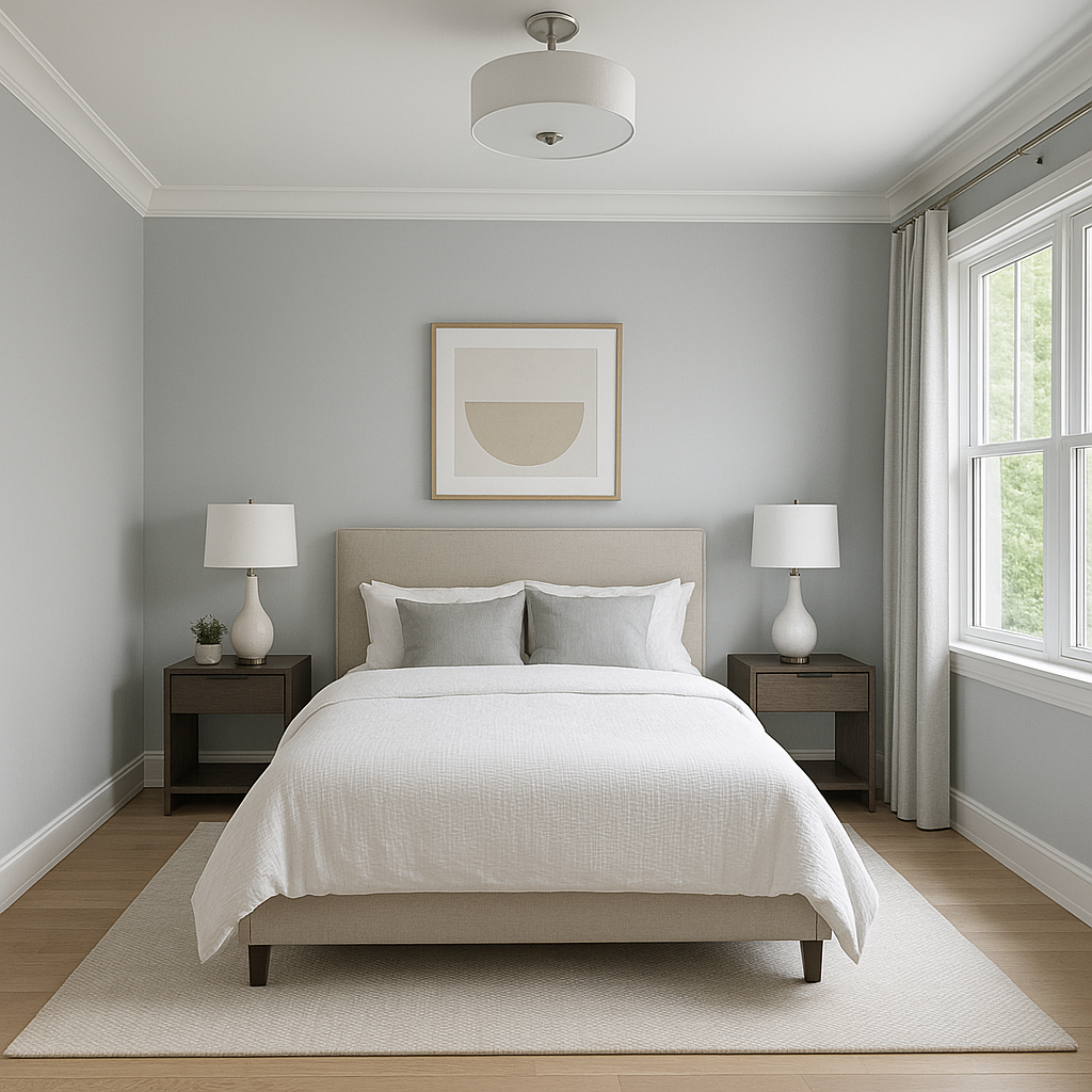 Benjamin Moore Metallic (2132-60): A Sophisticated Gray with Subtle Depth.