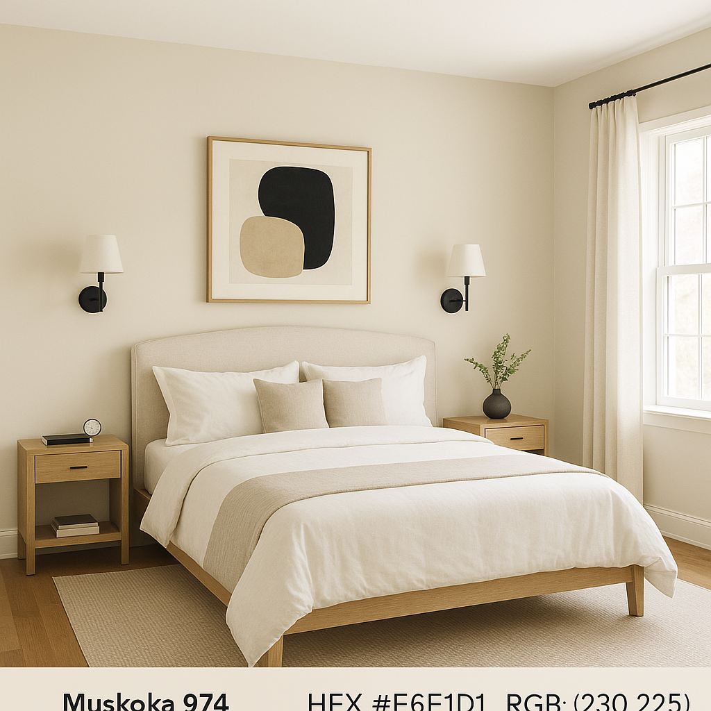 Benjamin Moore Muskoka (974): A Timeless Neutral with Warm Undertones.