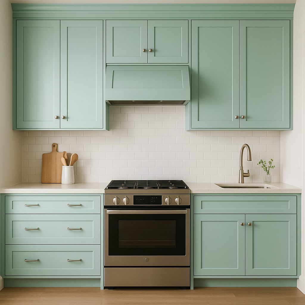 Benjamin Moore Oceanfront (660): A Bold and Elegant Blue-Green Hue.