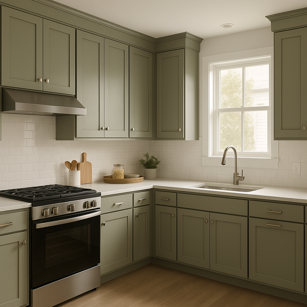 Benjamin Moore October (1495): A Serene Green for Timeless Interiors.