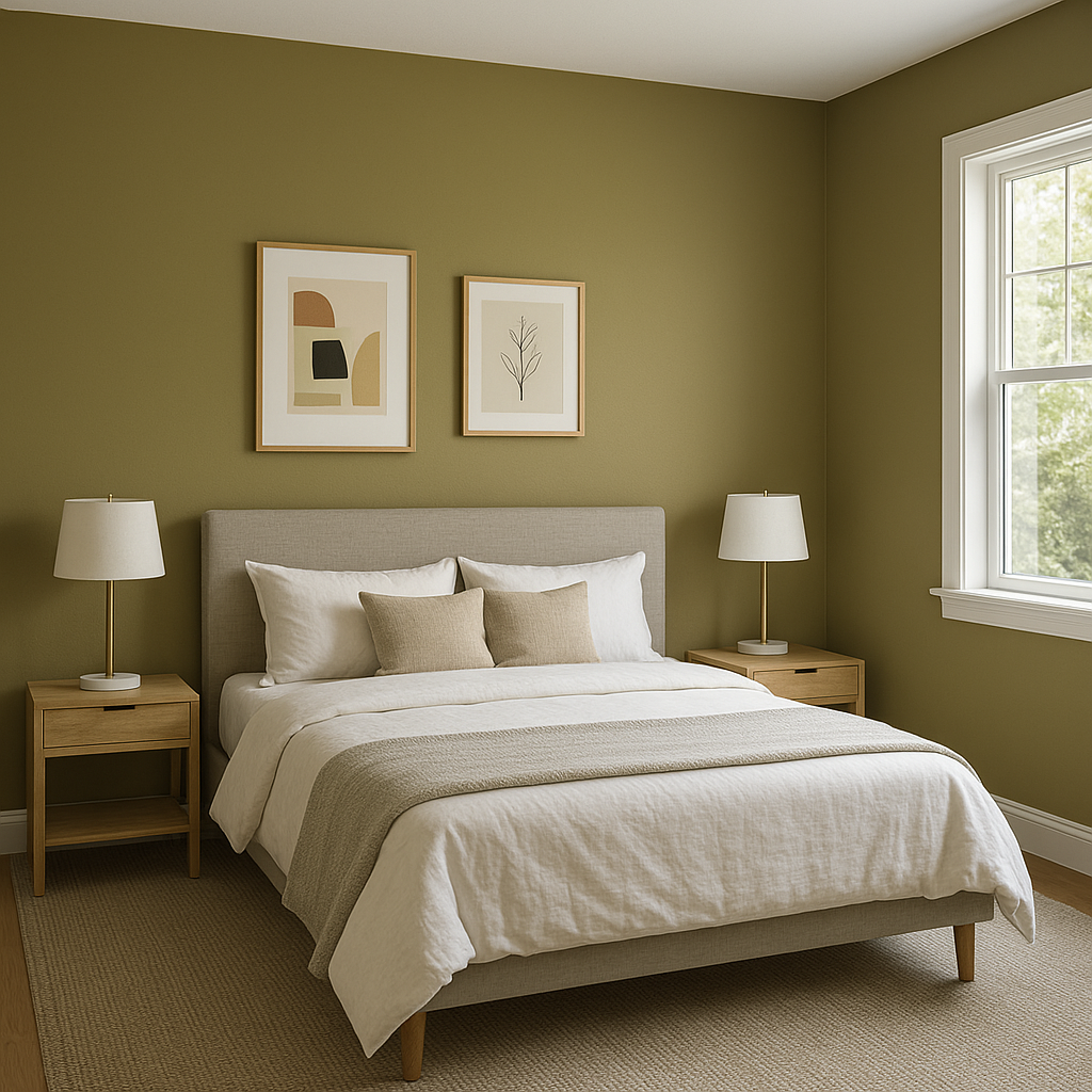 Benjamin Moore Olivetone (252): A Timeless Green for Sophisticated Interiors.