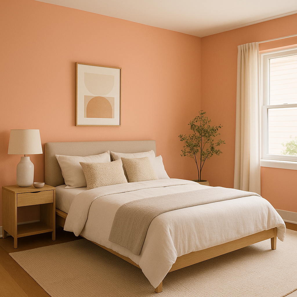Benjamin Moore Peach (1199): A Warm and Cheerful Hue for Interiors.