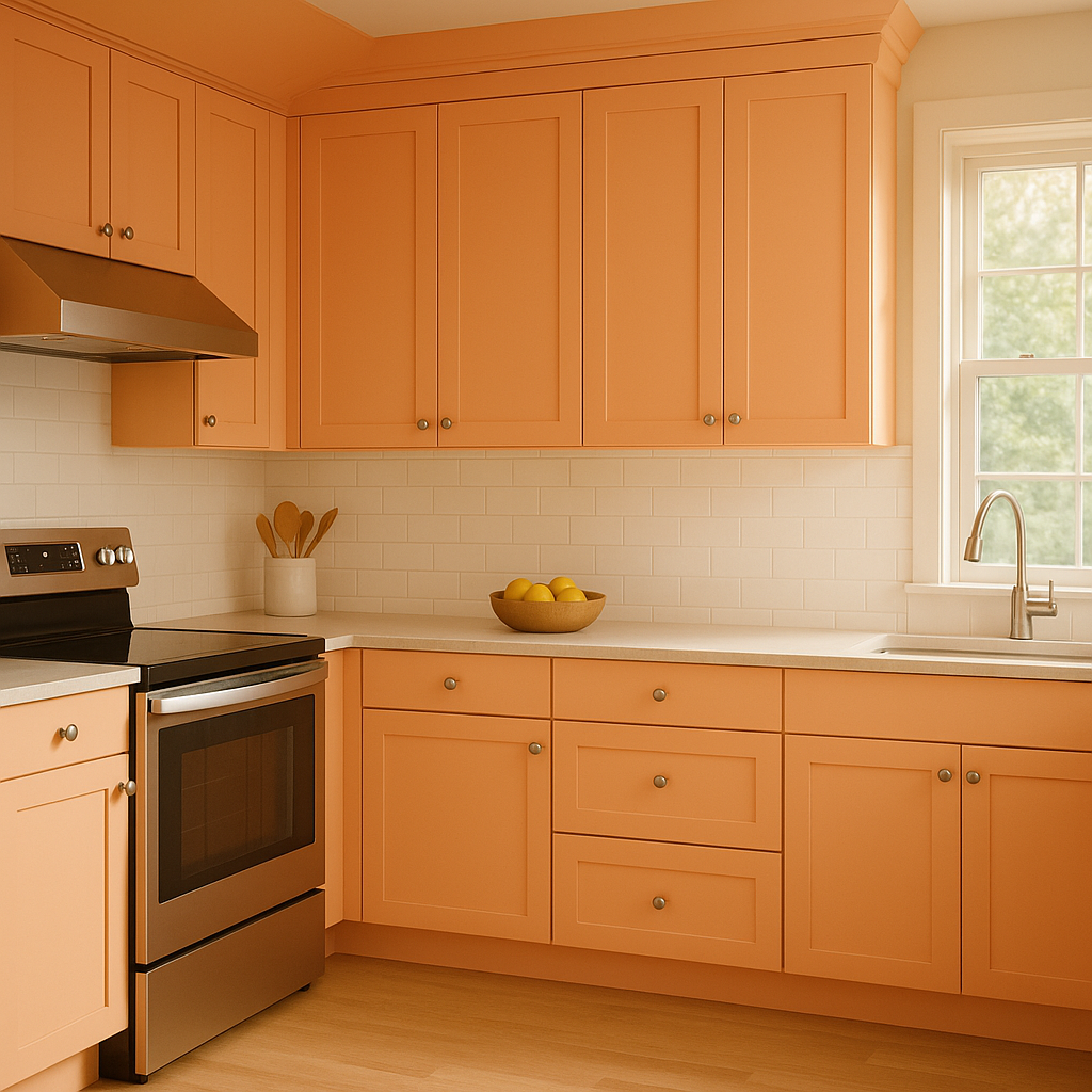 Benjamin Moore Peachland (2168-40): A Warm, Inviting Hue for Timeless Interiors.