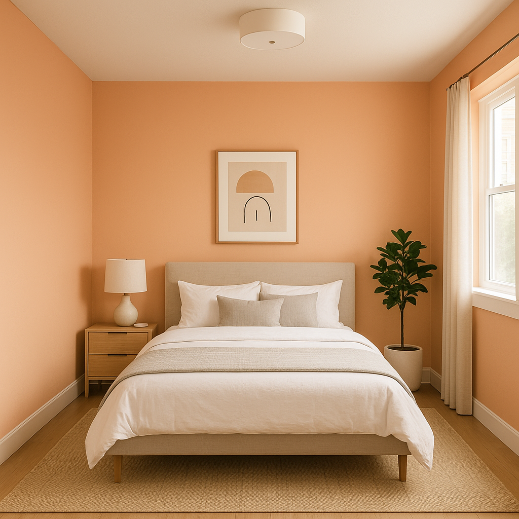Benjamin Moore Peachland (2168-40): A Warm, Inviting Hue for Timeless Interiors.