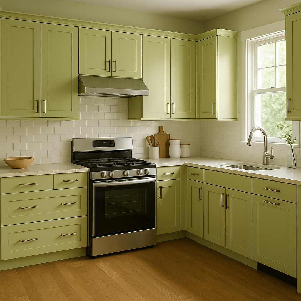 Benjamin Moore Pear (2028-40): A Vibrant and Fresh Green Hue for Any Space.