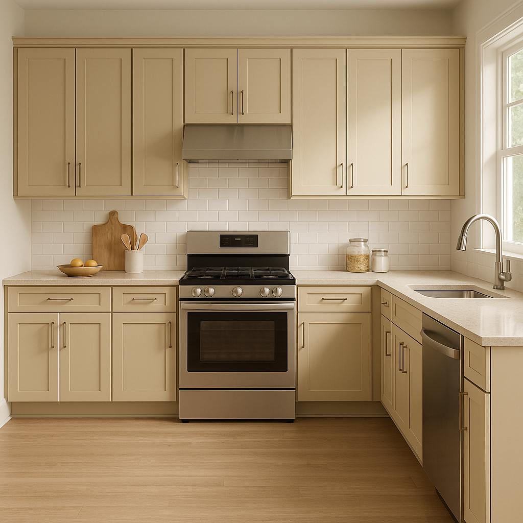 Benjamin Moore Pittsfield Buff (HC-24): A Timeless Neutral with Warm Undertones.