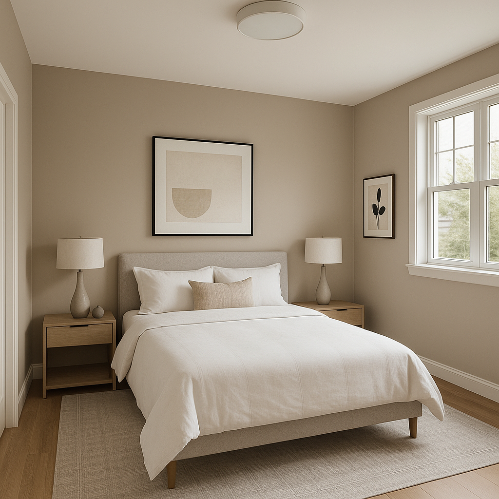 Benjamin Moore Quicksand (CSP-200): A Versatile Neutral with Warm Sophistication.