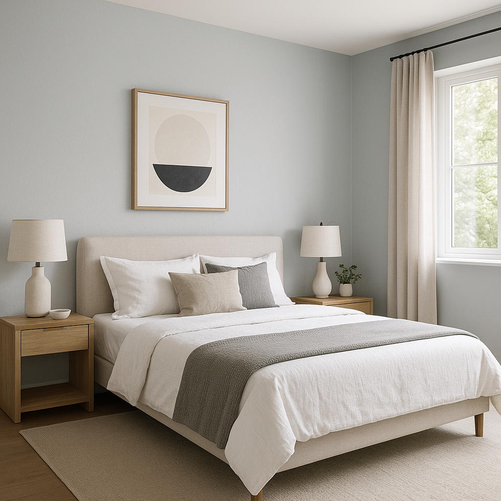 Benjamin Moore Raindrops (1443): A Serene and Refreshing Hue for Your Home.