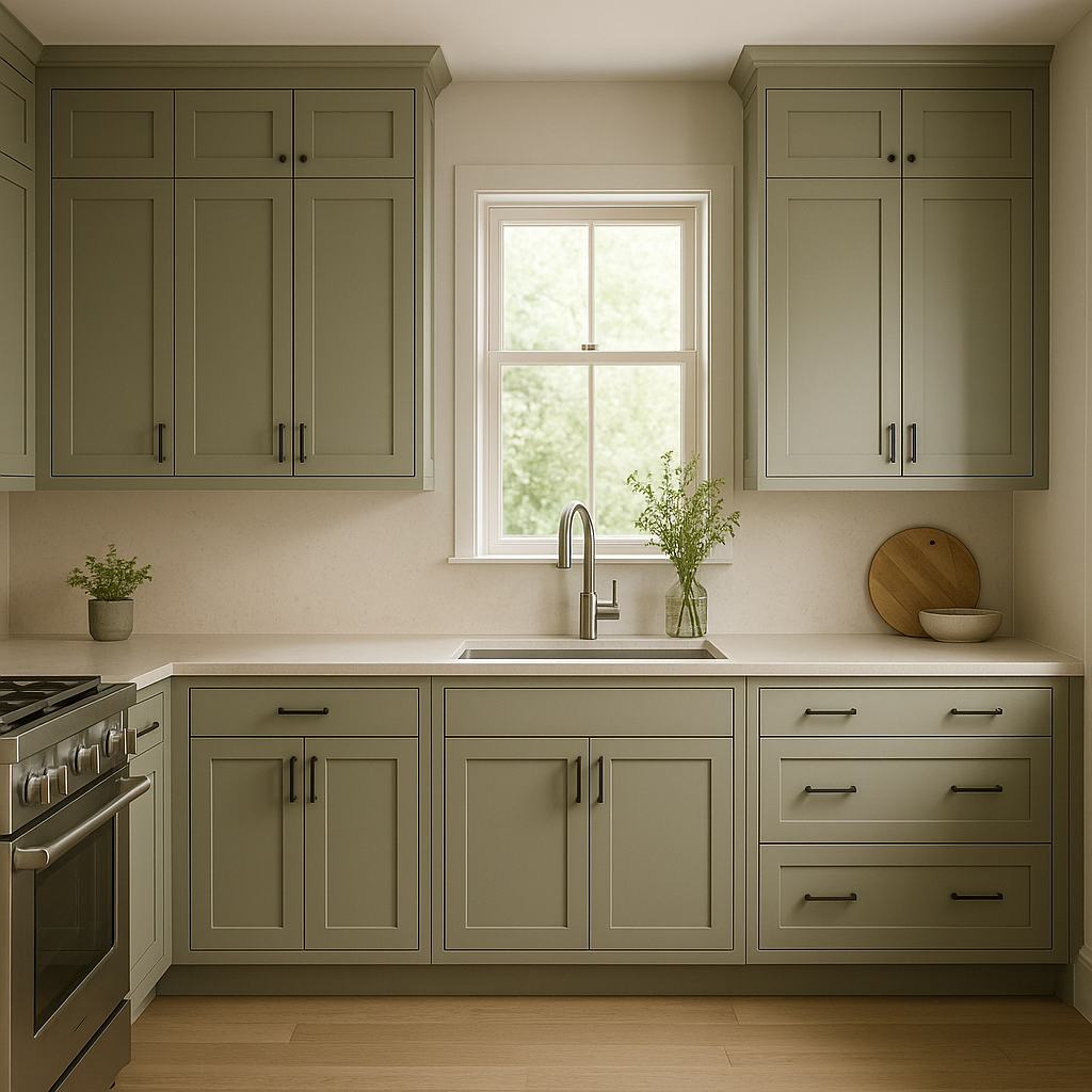Benjamin Moore Raintree (CC-560): A Timeless, Earthy Green for Versatile Design.